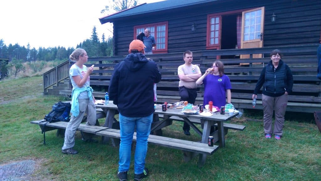 Samling utenfor eventlokalet